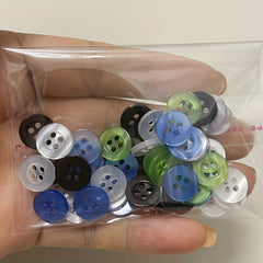 50pcs Pack Mix 0.39in Translucent Shirt Buttons Sewing Knitting & Craft Dolls