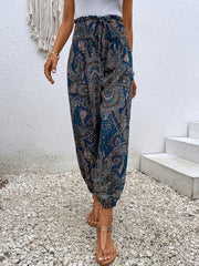 Paisley Print Joggers Boho Pants for Spring & Summer