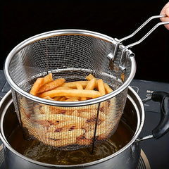 304 Stainless Steel Frying Basket Kitchen Steam Rinse Strain