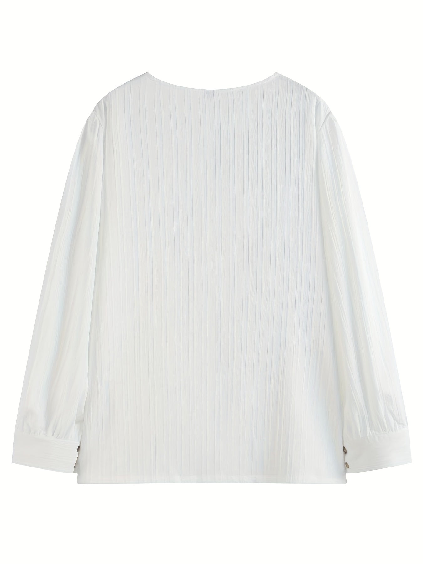  Solid Ribbed Lace Trim V Neck Top