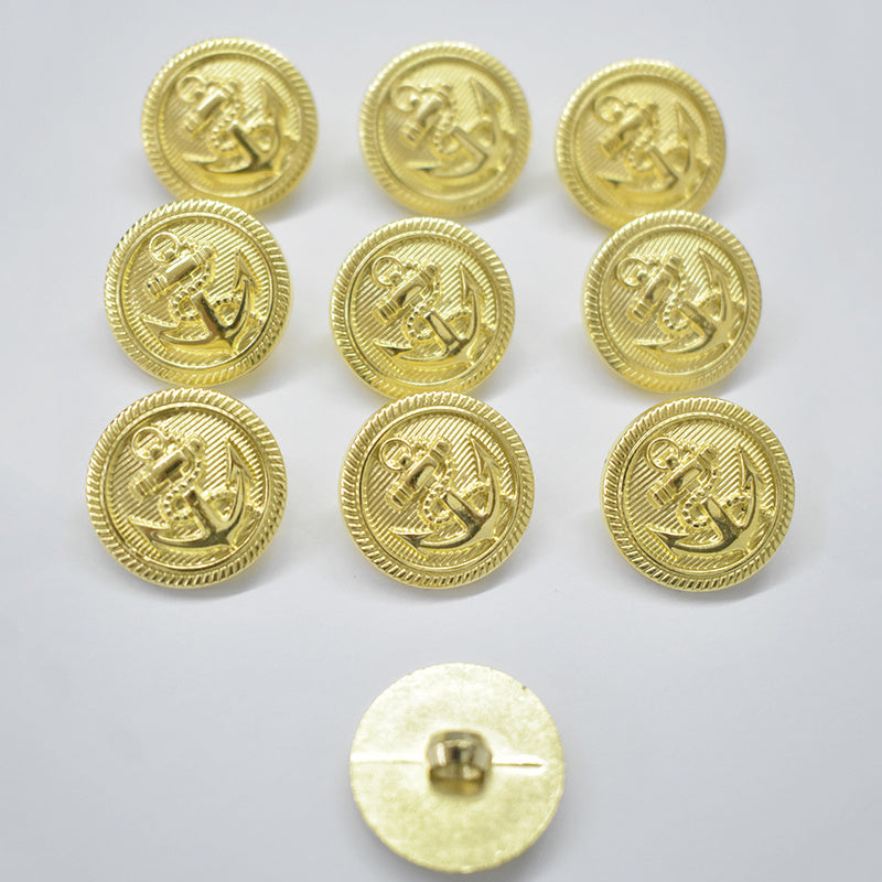 Naval Anchor Crest Metal Blazer Button Set for Suits Sport Coat Uniform Jacket