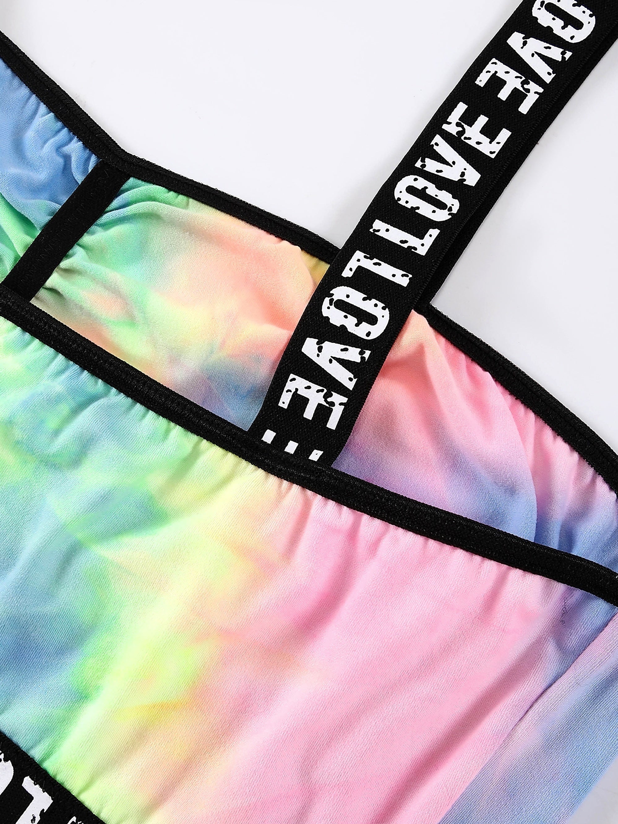  Ombre Print Ruched Full Cover Bralette