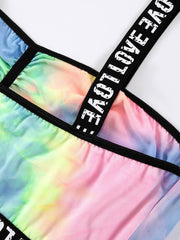  Ombre Print Ruched Full Cover Bralette