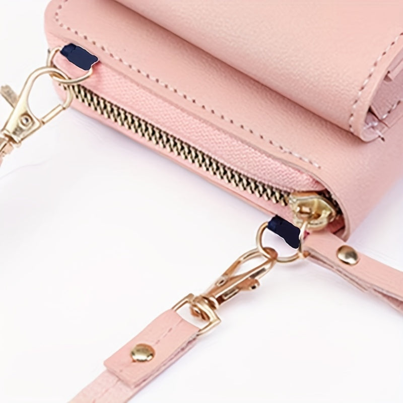 Women's Mini Crossbody Wallet Zip Clutch Purse