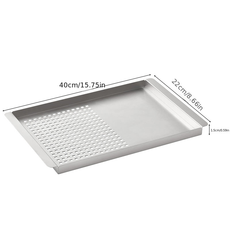 Stainless Steel Non-stick BBQ Plate Portable Outdoor BBQ Accessories