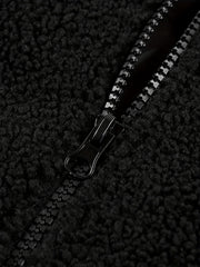 Men's Classic Fleece Track Jacket Stand Collar Zip Up for Spring Fall