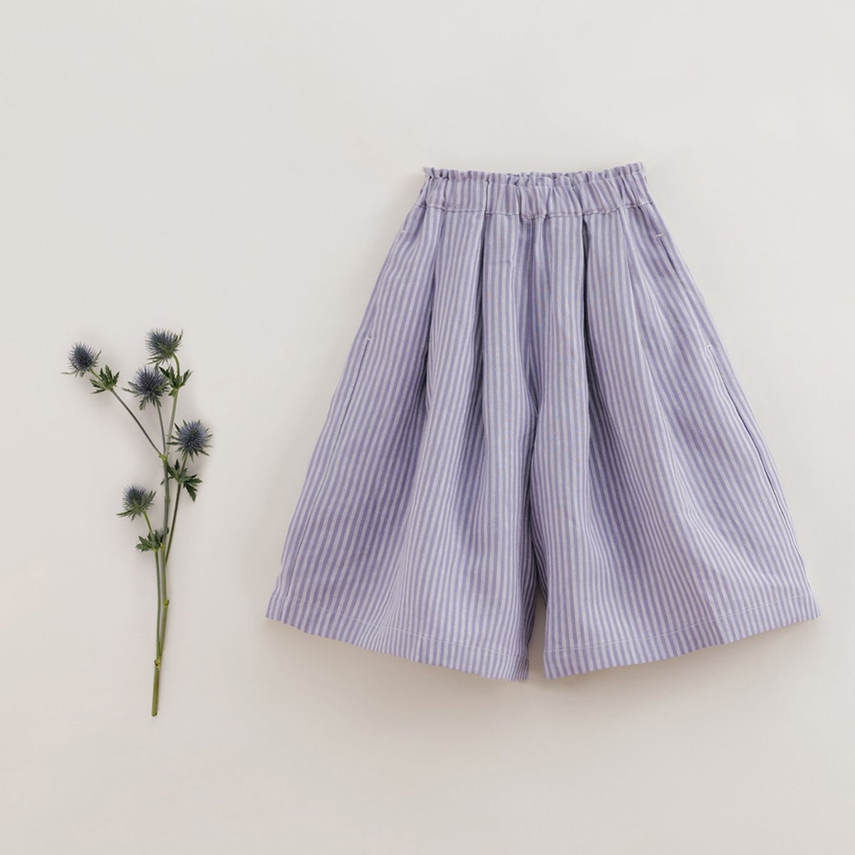 MARC&JANIE Girls Linen Stripe Wide Leg Pants