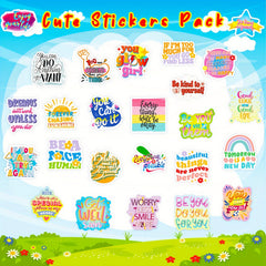 200 Inspirational Stickers Floral Designs Waterproof Positive Messages