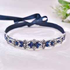 French Wedding Bride Belt Rhinestones Women
