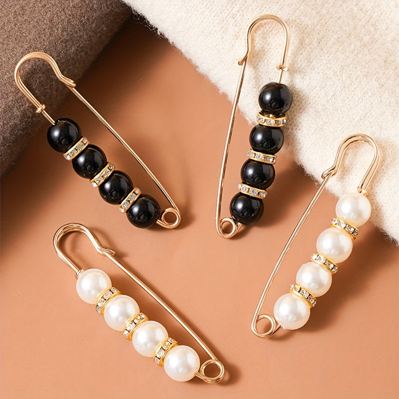 4pcs Clothes Safety Pins Waist Tightening Buckle Pants Brooch Women