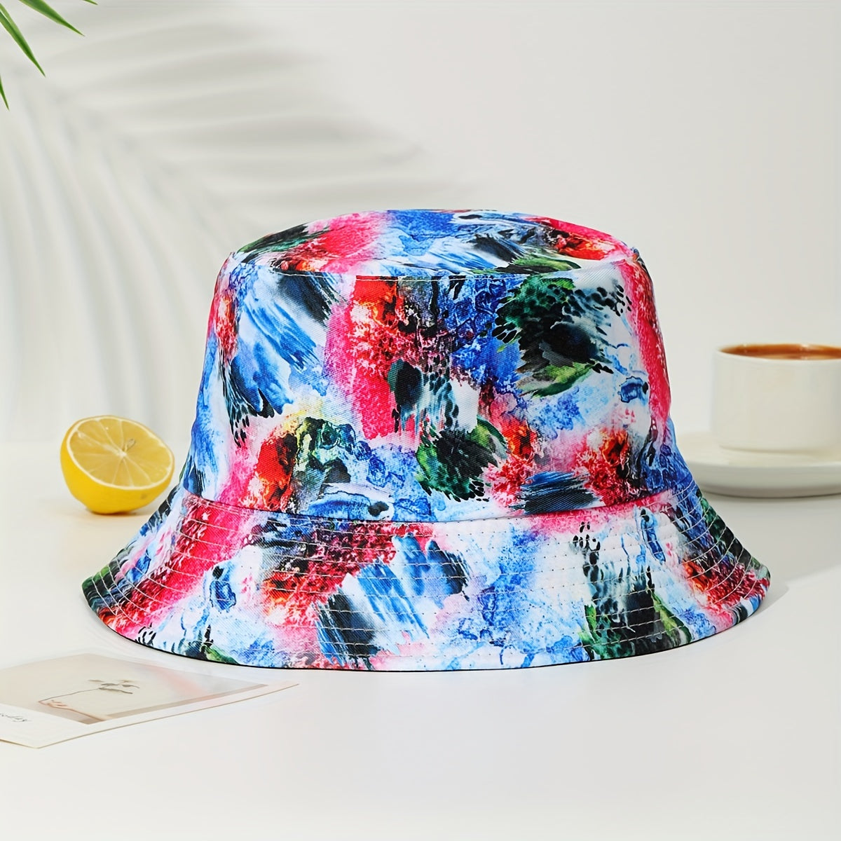 Tie Dye Print Bucket Hat Foldable Fisherman Cap
