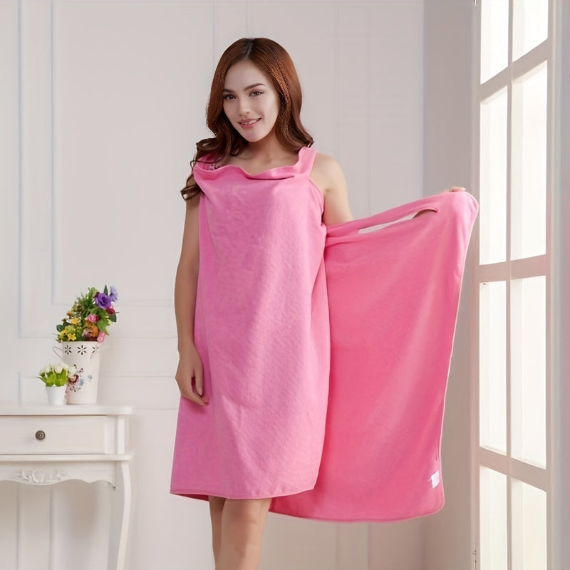 Women's Wearable Bath Towel Absorbent Quick Drying Bath Skirt
