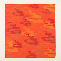 Orange Gradient Tie Dye Bandana Head Wrap Scarf