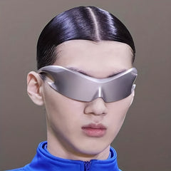 Futuristic Wrap Around Sunglasses Y2K Photochromic Shades Cyberpunk UV400