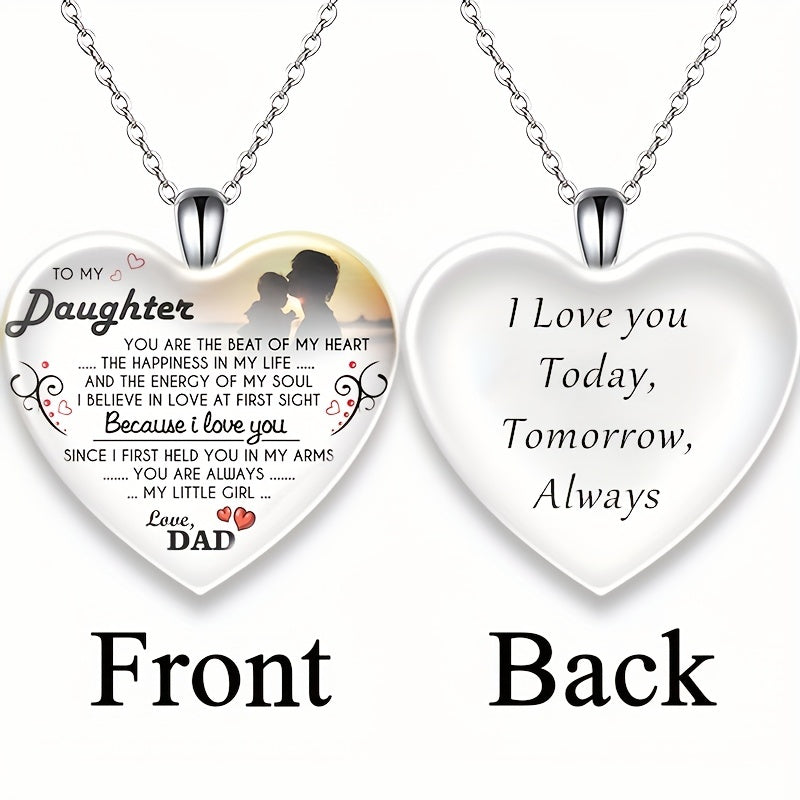 Love Heart Crystal Pendant Necklace Gift For Christmas