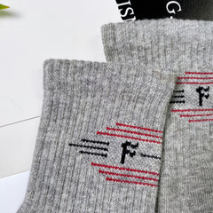 3 Pairs Mid Tube Socks Casual Sporty Breathable Crew Length Women's Stockings