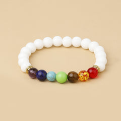 7 Chakra Stone Bead Bracelet Tiger Eye Yoga Balance Men Buddha Jewelry