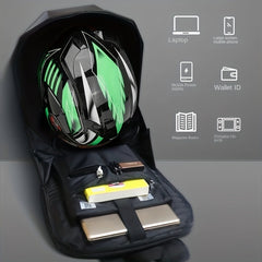LED Waterproof Hard Shell Backpack With USB Charging Port