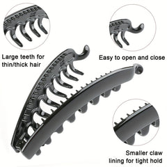 Leopard Pattern Banana Clip for Women, Hair Clip for Ponytail Holder