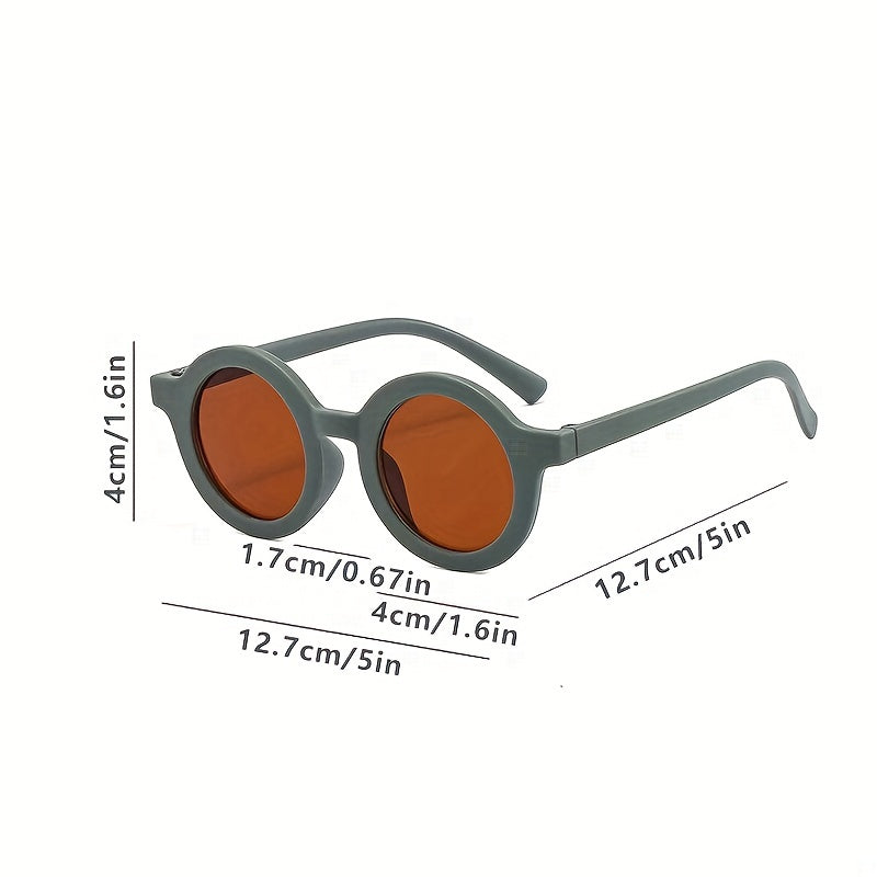 Teen Round Frame Sunglasses Sun Protection Travel Party Gift Accessories
