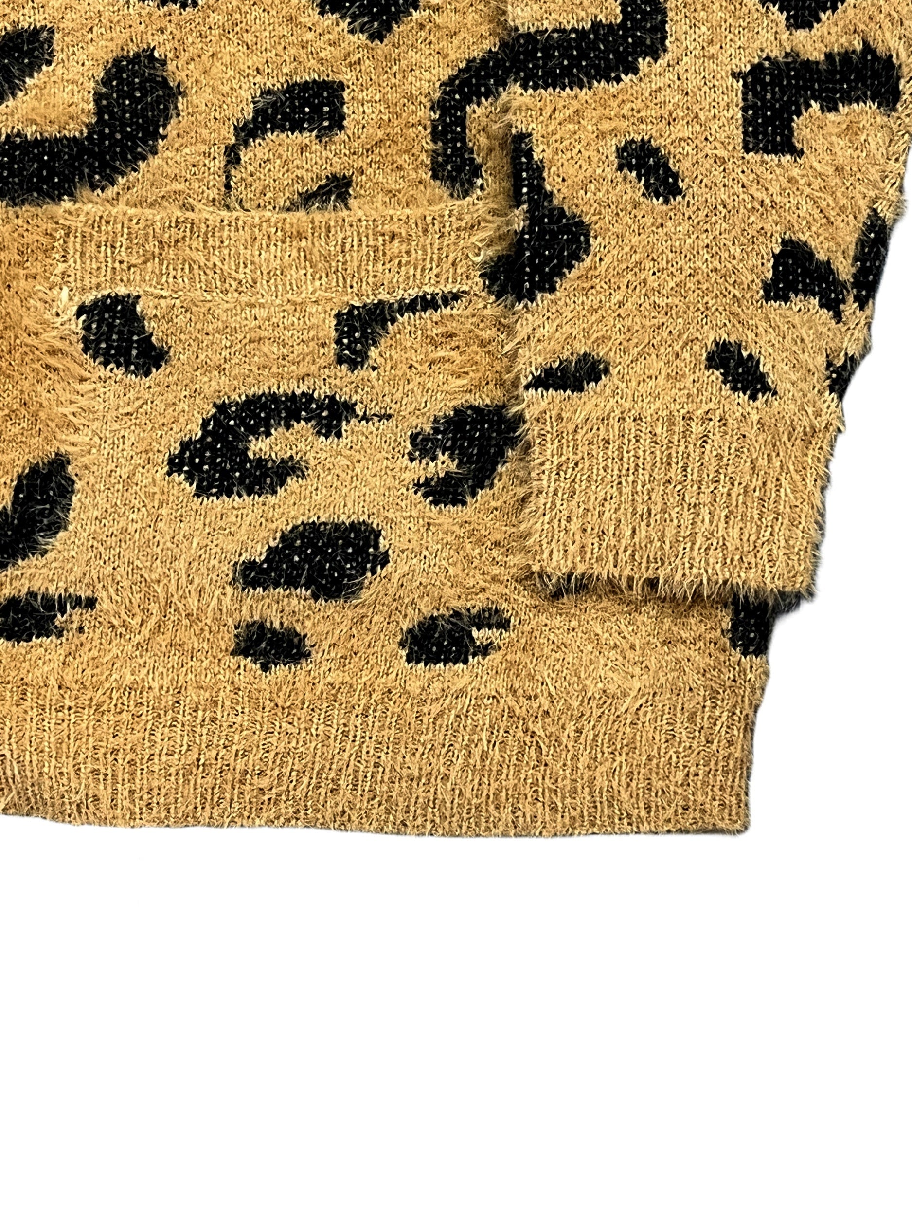  Leopard Pattern Long Sleeve Button Up Cardigan