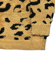  Leopard Pattern Long Sleeve Button Up Cardigan