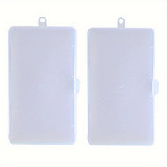 2pcs Transparent Storage Box Plastic Rectangular Organizer