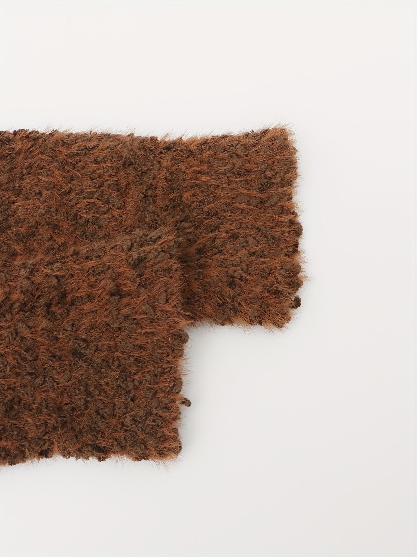  Solid Open Front Fuzzy Knit Cardigan
