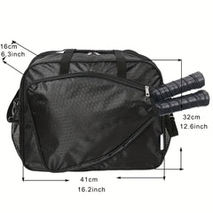 Adjustable Pickleball Tote Bag for Tennis Squash