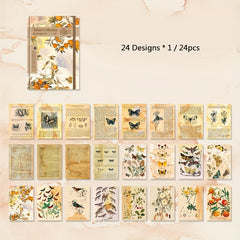 Zircon Series Hand Account DIY Decoration Material Package 24 Sheets