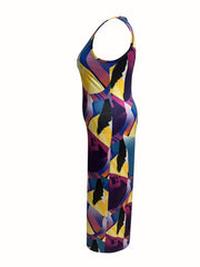  Colorblock V Neck Tank Jumpsuit