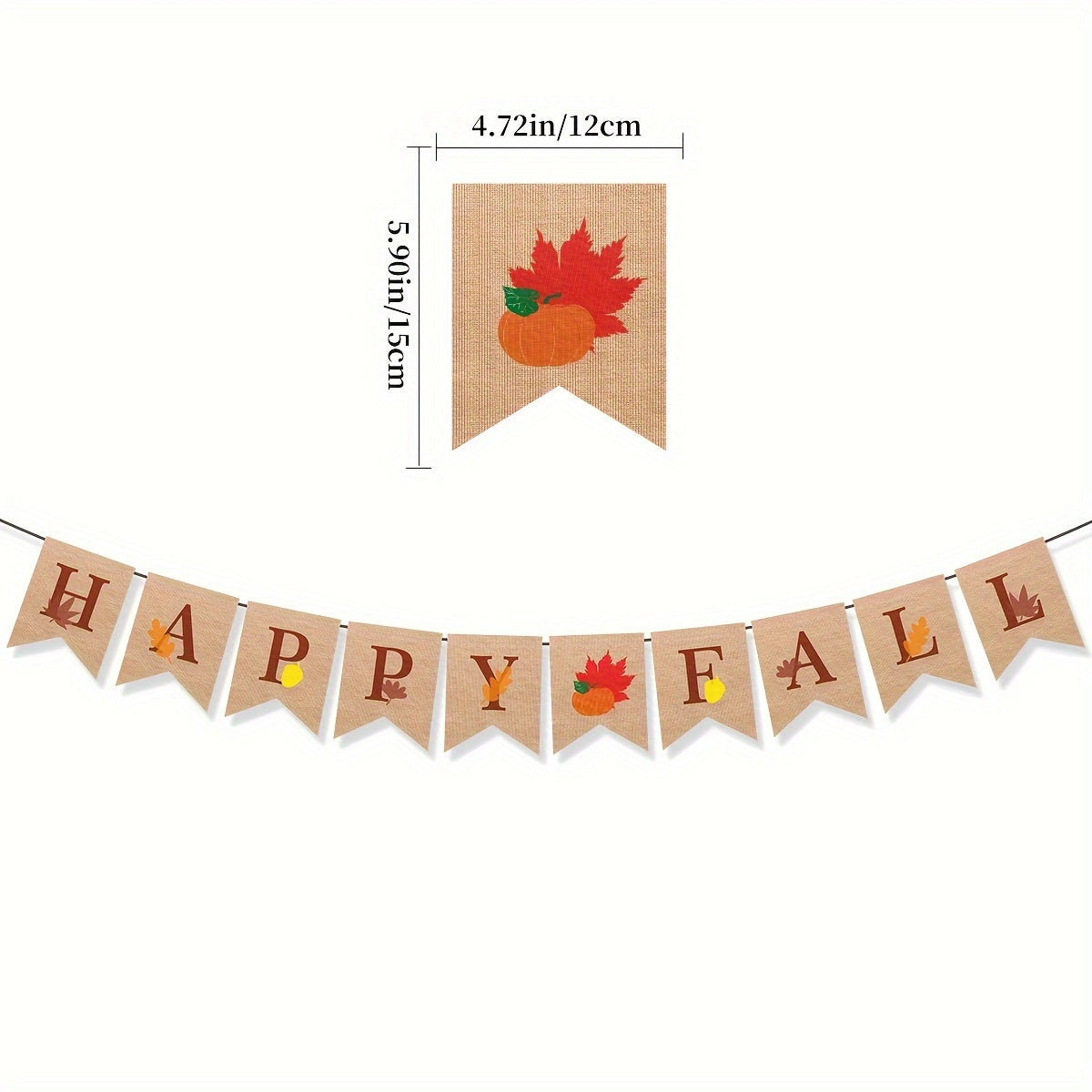 Thanksgiving Decoration Flag Pumpkin Maple Leaf Turkey Flag Banner