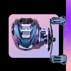 Colorful Stainless Steel Baitcasting Reel 7.2:1 Gear Ratio Fishing Tackle