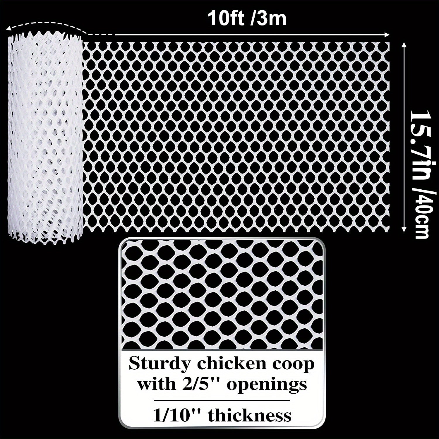 Child Safety Net Balcony Plastic Wire Mesh Fence 10ft X 44 H