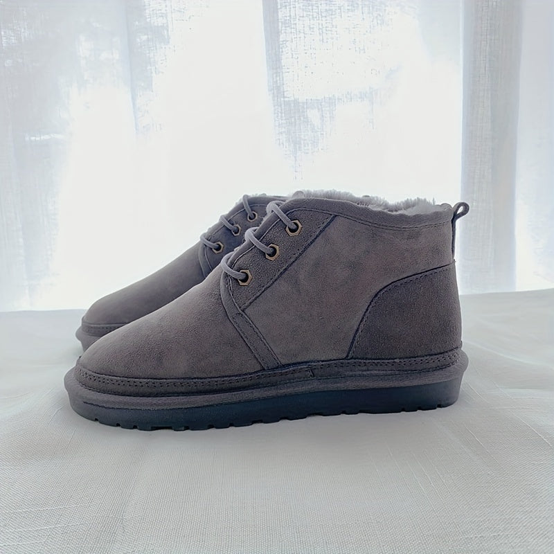 Men's Winter Thermal Snow Boots with Fuzzy Lining
