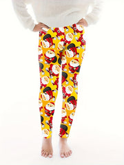 Women's Plus Santa Claus Print High Stretch Leggings