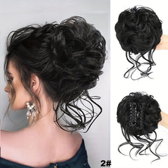 Curly Wavy Hair Bun Clip Tousled Updo Hair Extensions
