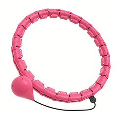 24 Sections Pilates Hoop w/ Weighted Ball - Portable Detachable Exercise Ring