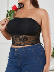  Floral Lace High Stretch Tube Bra