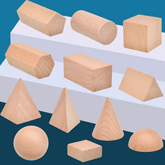 Wooden Geometric Shapes Set for Kids Learning