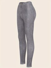  Denim Print Skinny Leggings