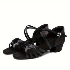 Girl's Low Heel Latin Dance Shoes Comfy Non Slip Shoes