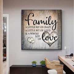 DIY Round Diamond Painting LOVE Text 30x30cm