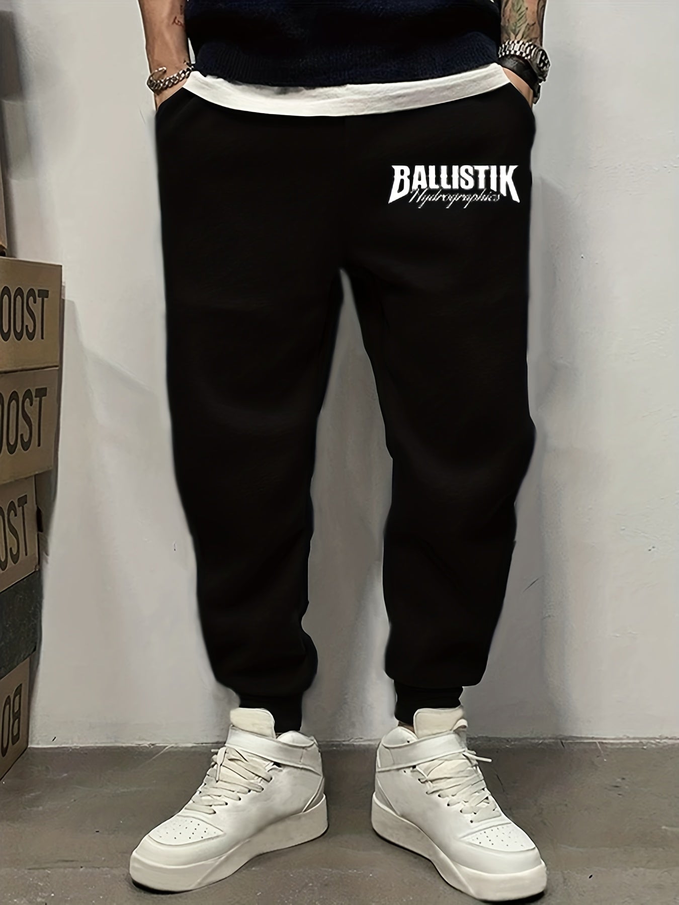 Ballistick Letter Print Casual Joggers Men's Pants