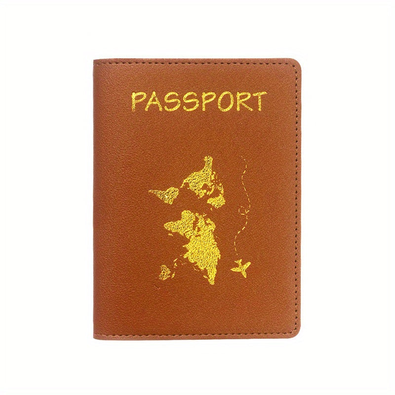 Map Pattern Passport Cover Holder Travel Case Unisex