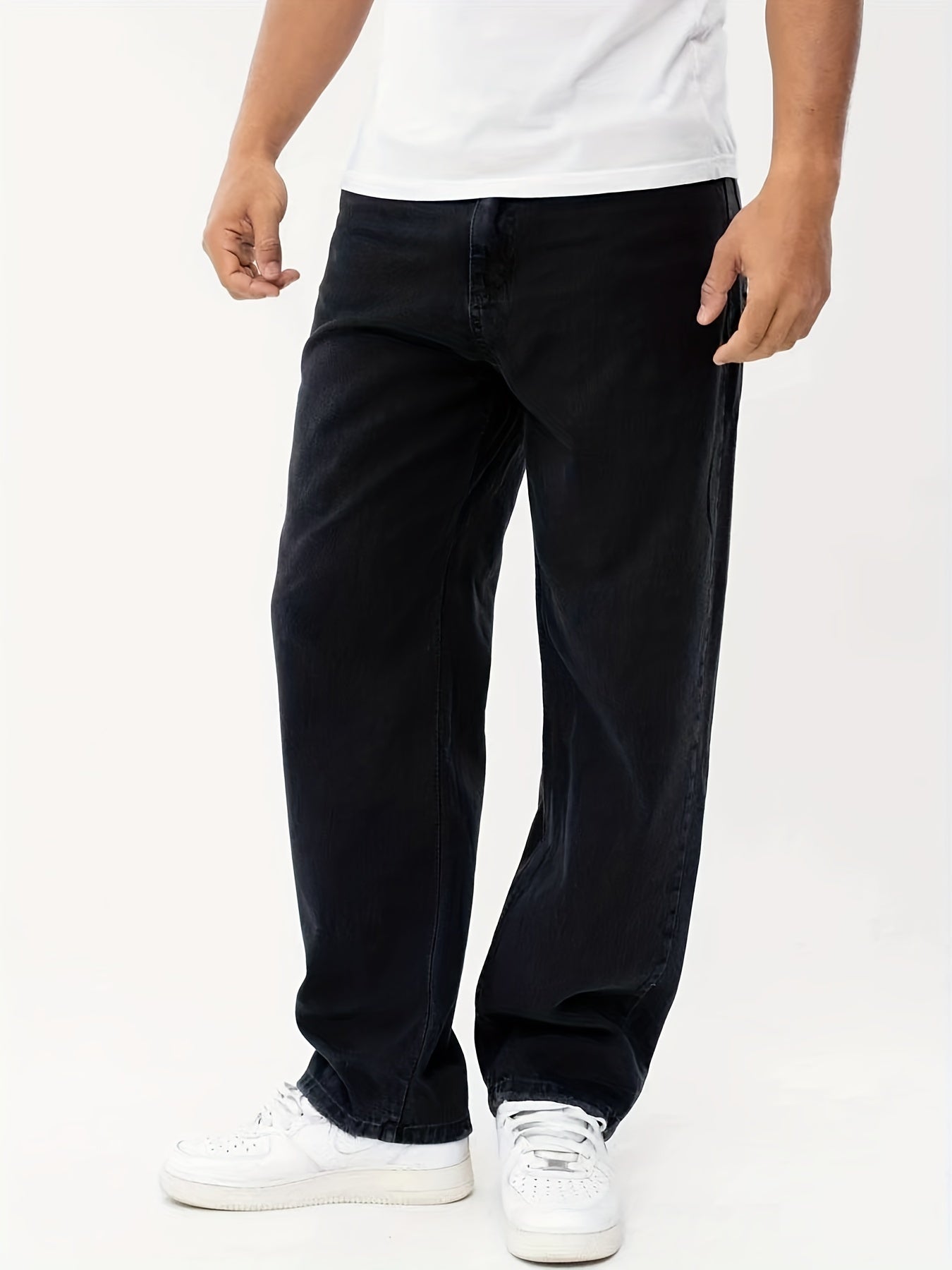 Men's Wide Leg Jeans Street Style Denim Pants