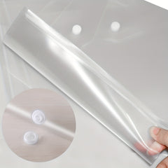20pcs Transparent Plastic Envelopes with Snap Button for A4 Documents