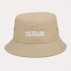 Letter Embroidery Bucket Hat UV Protection Sunshade Basin Hat