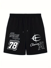 LA 198 Comfy Shorts Men's Casual Stretch Elastic Waist Drawstring Shorts