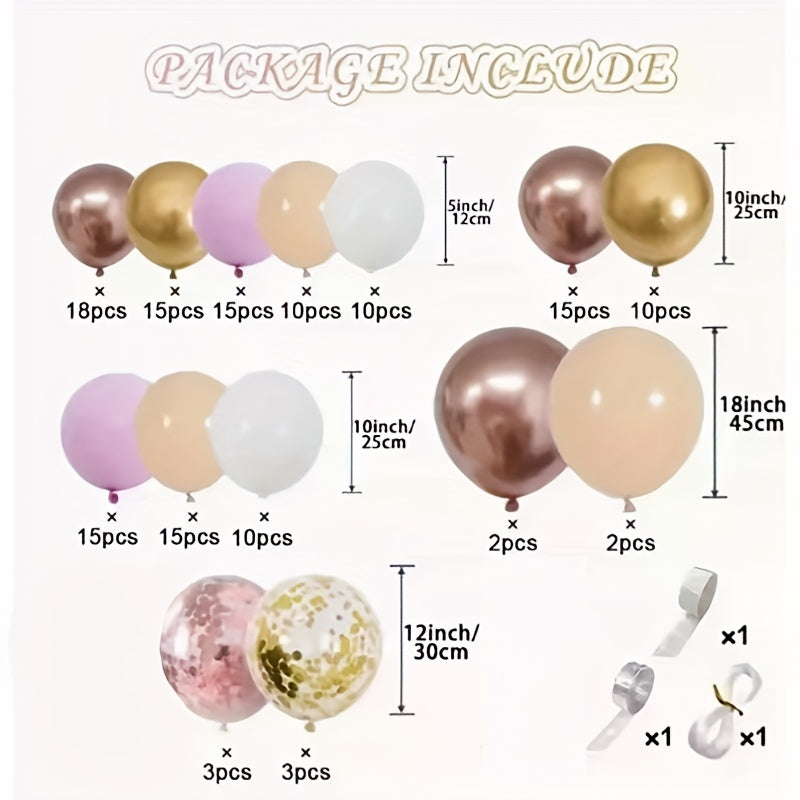 143pcs Balloon Garland Kit Wedding Birthday Anniversary Graduation Party Decor